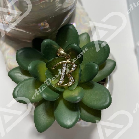 B Initial Pendant (gold plated) - Picture 2 of 9